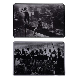 Targhetta metallo bianco e nero rettangolare assortiti cm20xh30x1