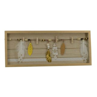 Portamemo legno piume rettangolare cm48,5x20x2,5