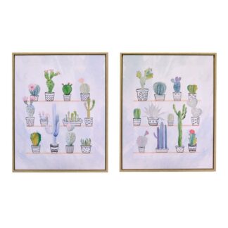 Quadro stampa cactus 2 assortiti cm40x50x2,5