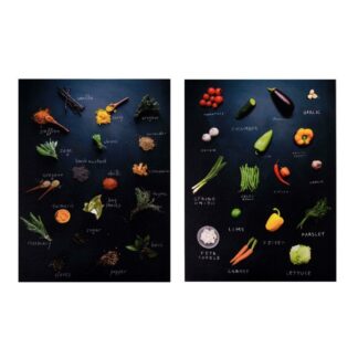 Quadro stampa verdure 2 assortiti cm30x40x1,5