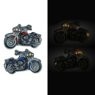 Insegna metallo moto c/led 2 assortiti cm38x23x5