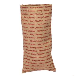 Sacchetto juta scritte rosso cm20xh30x1