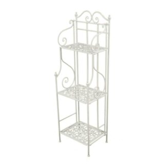 Scaffale metallo jessica bianco brush 3p stretto cm35x29h118