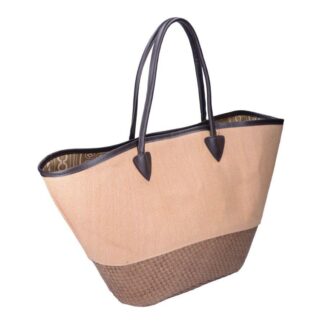 Borsa tessuto marrone cm30h34x3