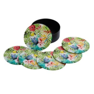 Sottobicchiere vetro set 6 pezzi tucanotondo cmø10