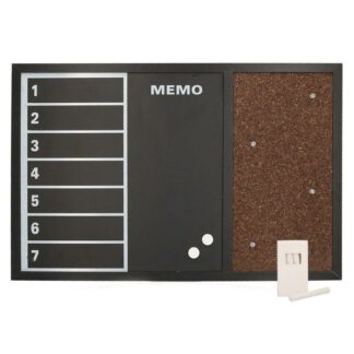 Lavagna magnetica memo con sughero e gessetto cm60x40x1,5