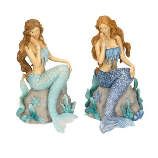 Sirena mare resina 2 assortiti cm15x13h22