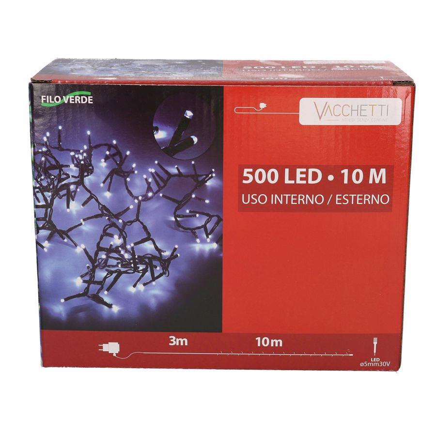 Luce filo 500 led bianco caldo luce fissa cm1000 al. fissa uso esterno - immagine 5