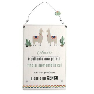 Targhetta legno lama cm17x26x0,5