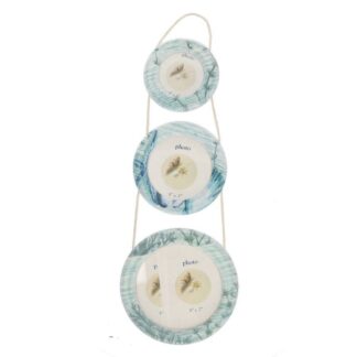 Portafoto muro mare legno multiplo 3p cm23x66x3