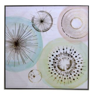 Quadro dipinto astratto colori pastellocm82x82x4,5