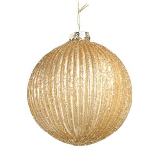 Sfera vetro oro glitter cmø10 con espositore