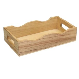 Cassetto legno naturale rettangolare cm22x12h4/5