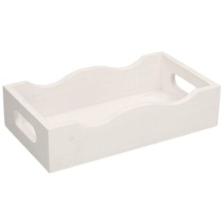 Cassetto legno bianco rettangolare cm22x12h4/5