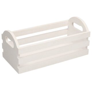 Cassetto legno bianco rettangolare cm25x12h8/11
