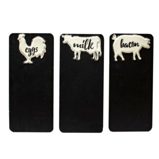 Lavagna metallo farmhouse 3 assortiti cm18x40x3