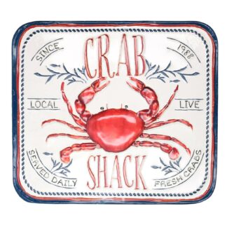 Quadro metallo mare granchio cm42x47x0,2