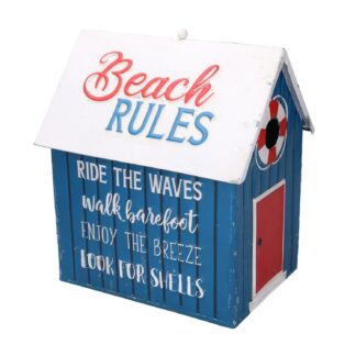 Casetta metallo mare blu rettangolare cm24,5x18,5h28,5