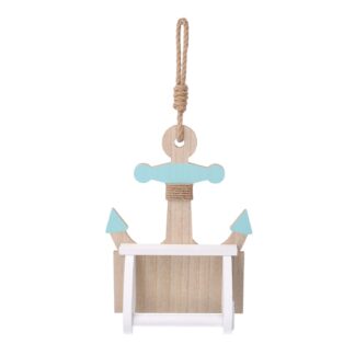 Portarotolo da appendere legno mare ancora cm21,5x30/41x9