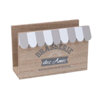 Portatovaglioli legno bistrot naturale rettangolare cm14,5x5h9,5