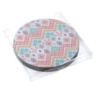 Sottopentola legno confezione 4 pezzi bianco tondo cmø18h0,5