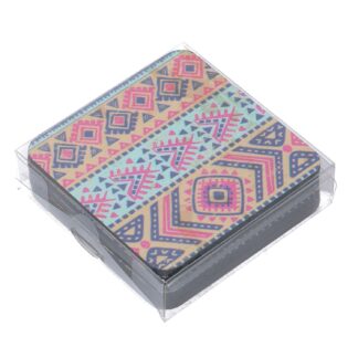 Sottobicchiere legno confezione 6 pezziarancione quadro cm10x10h0,5