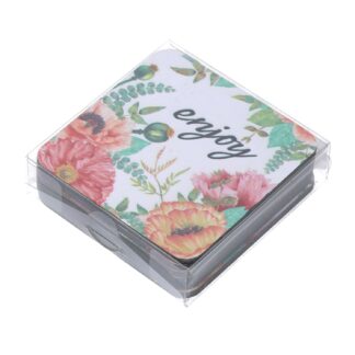 Sottobicchiere legno confezione 6 pezzienjoy bianco quadro cm10x10h0,5