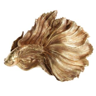 Pesce resina da appendere oro cm37,8x31,5x9,5