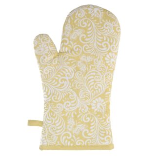 Guanto da cucina flora jaquard lime cm18x32