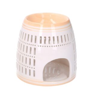 Bruciaessenze ceramica arancione tondo cmø12,6h12,6