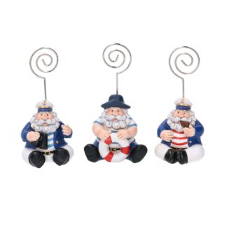 Segnaposto resina mare marinaio blu 3 assortiti cm5,3x3,5h10