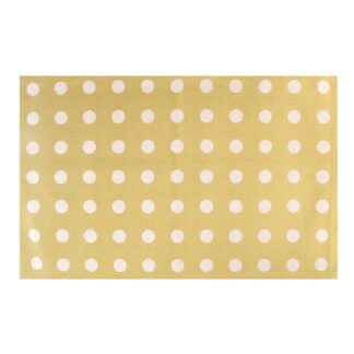 Tappetino cucina 60% cotone 40% poliestere pois lime antiscivolo cm50x80x1