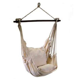 Sedia dondolo tessuto ecrù cm100x130