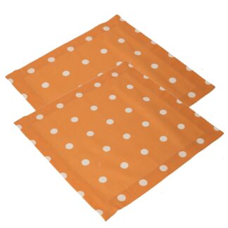 Tovagliolo pop pois set 2 pezziarancione quadro cm40x40