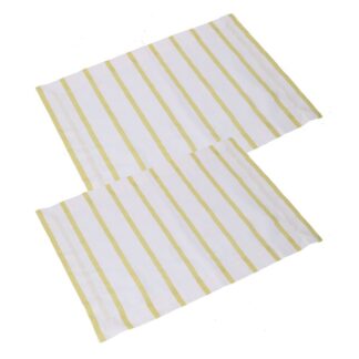 Tovaglietta flora stripe lime set 2 pezzi rettangolare cm33x45