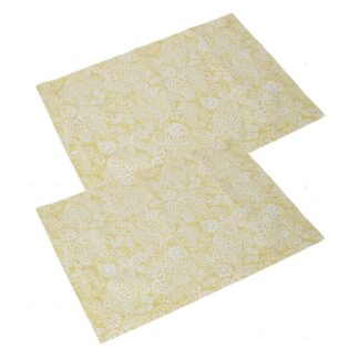 Tovaglietta flora jaquard lime set 2 pezzi rettangolare cm33x45