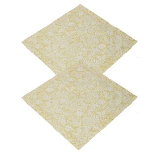 Tovagliolo flora jaquard lime set 2 pezzi quadro cm40x40