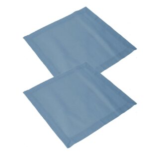 Tovagliolo set 2 pezzi stripe avio tinta unita tinto in filo cm40x40