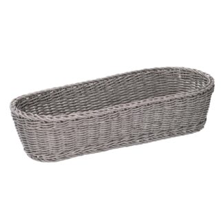 Cestina polyrattan grigio ovale cm40x15,5h9