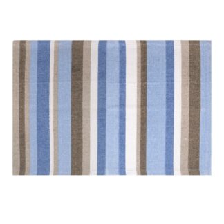 Tappetino cucina 60% cotone 40% poliestere stripe azzurro antiscivolo cm50x80x1