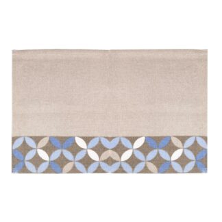 Tappetino cucina 60% cotone 40% poliestere optical tortora antiscivolo cm50x80x1