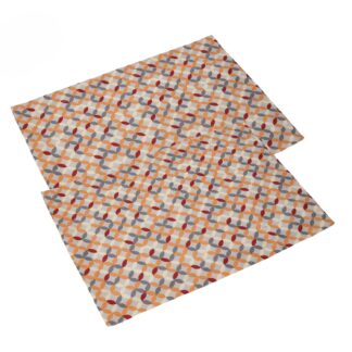 Tovaglietta set 2 pezzi opticalbordeauxrettangolare cm33x45