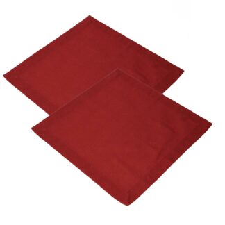 Tovagliolo set 2 pezzi optical bordeauxquadro cm40x40