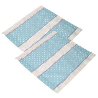 Tovagliolo venice set 2 pezzi romantique verde verona quadro cm40x40