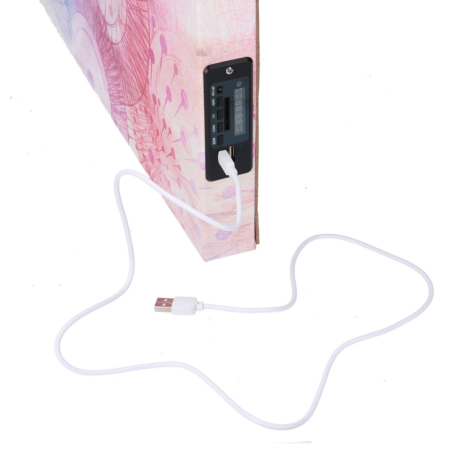 Quadro stampa bluetooth blu oro cm80x60x4 - immagine 3