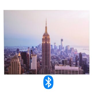 Quadro stampa bluetooth città alba cm80x60x4