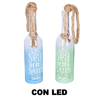 Bottiglia vetro led assortiti cmø7,3h30