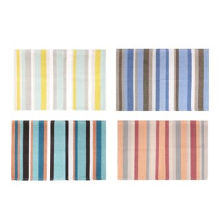 Tappetino cucina 60% cotone 40% poliestere 4 ass stripe antiscivolo cm50x80h1