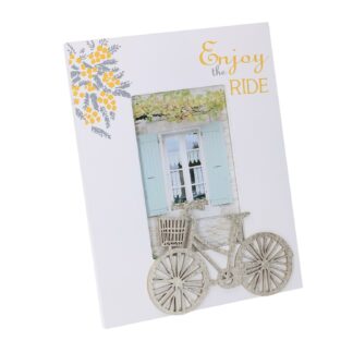 Portafoto da tavolo legno bicicletta rettangolare cm19x2h24