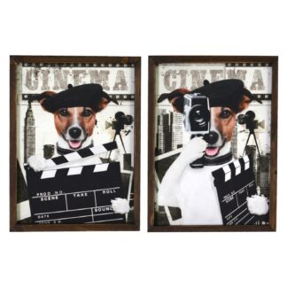 Quadro stampa cane 2 assortiti cm30x40x2,5